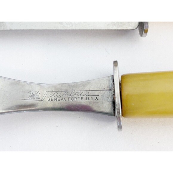 Vintage Geneva Forge Carving Knife Set Bakelight Handles - Picture 4 of 9